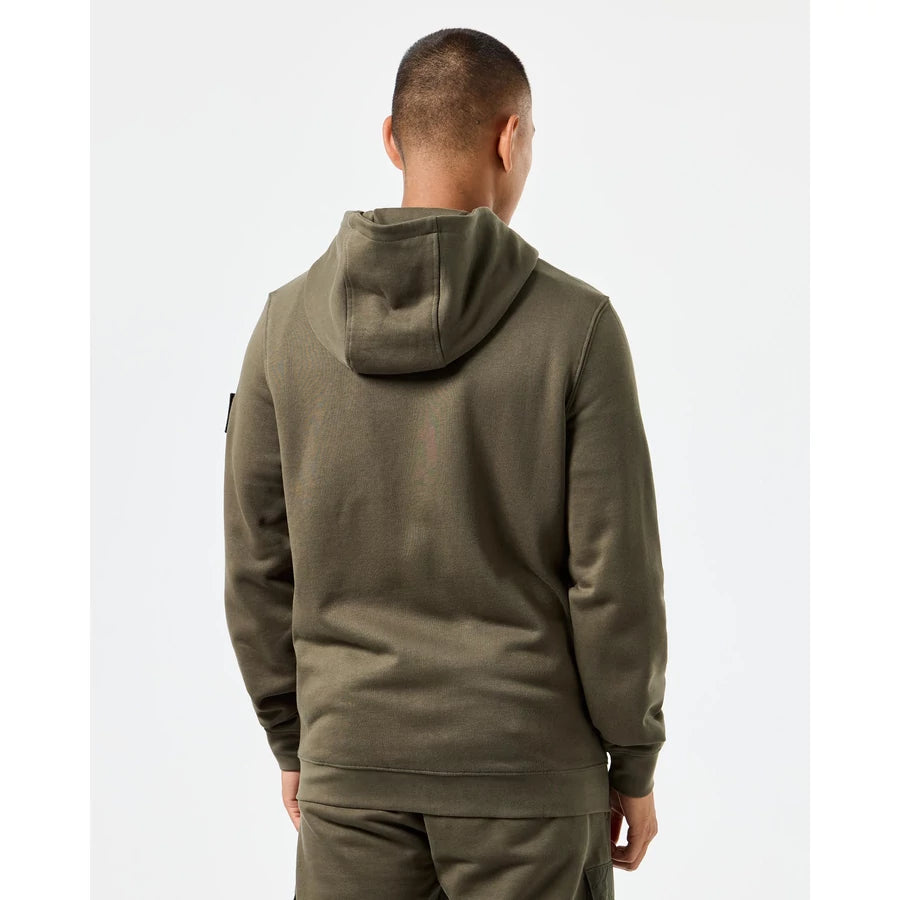 Daponte Zip Through Hoodie - castle green