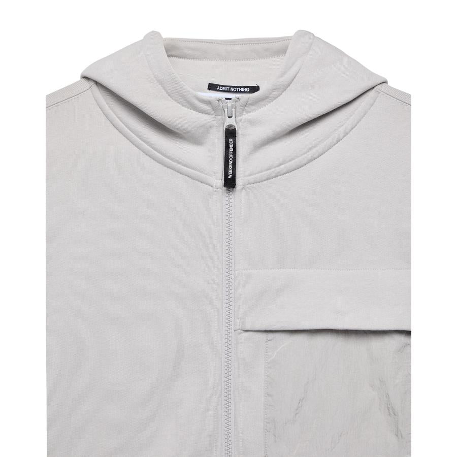 Daponte Zip Through Hoodie - rhino