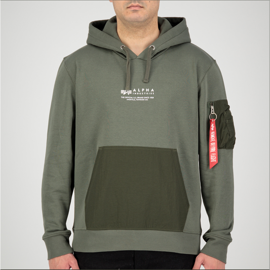Nylon Pocket Hoody - dark olive
