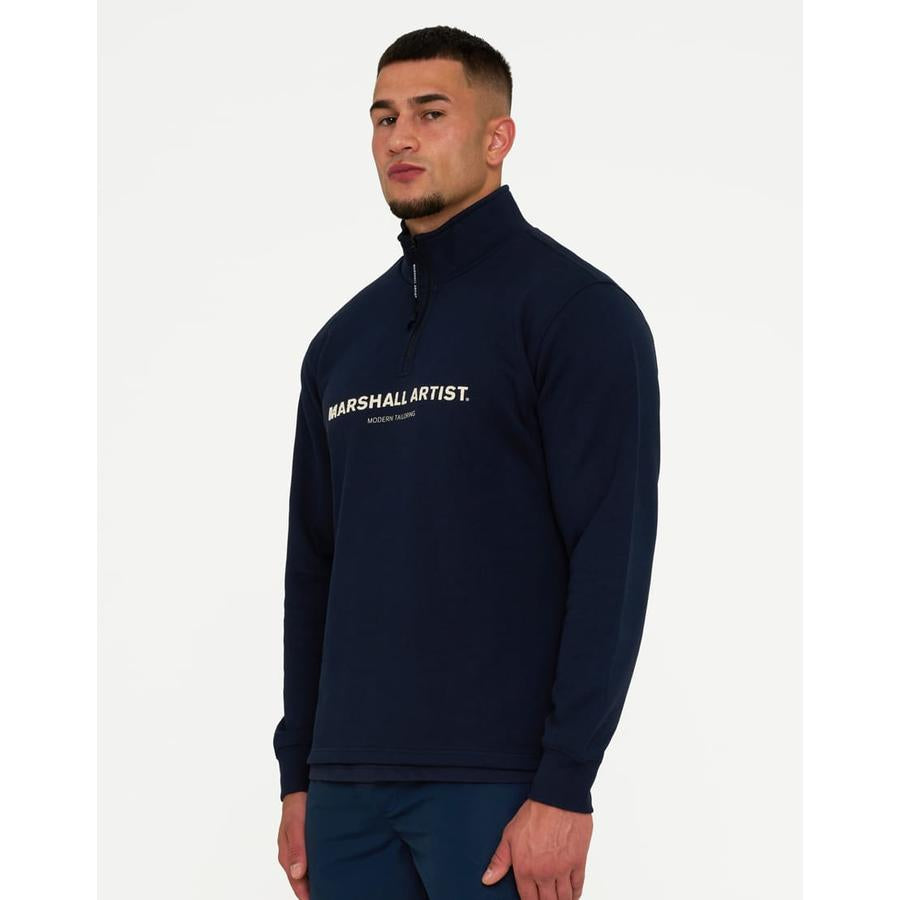Coastal Erosion 1/4 Zip Sweat - Navy