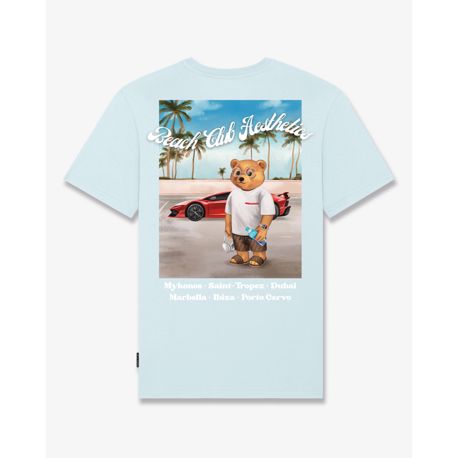 SS25 Poster Backprint T-Shirt, Filou CXXI. - Sky Blue