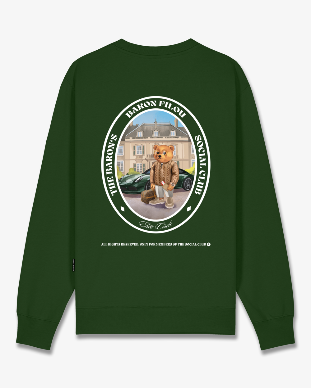 FW25 Pullover Oval Backprint Filou CXLVI. - Forest green