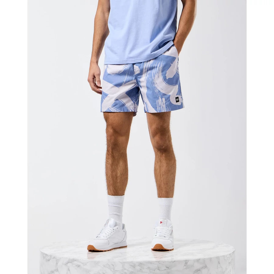 Anzio Camo Shorts - cornflower blue