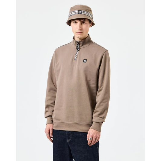 Matisa Quarter Neck Sweatshirt - mocha brown