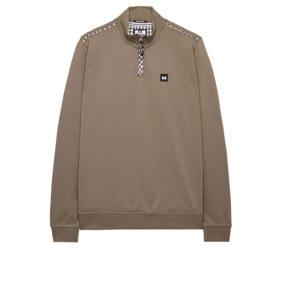 Matisa Quarter Neck Sweatshirt - mocha brown