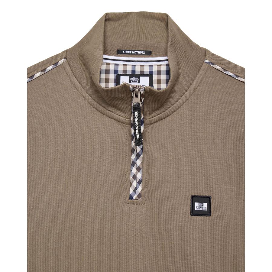 Matisa Quarter Neck Sweatshirt - mocha brown