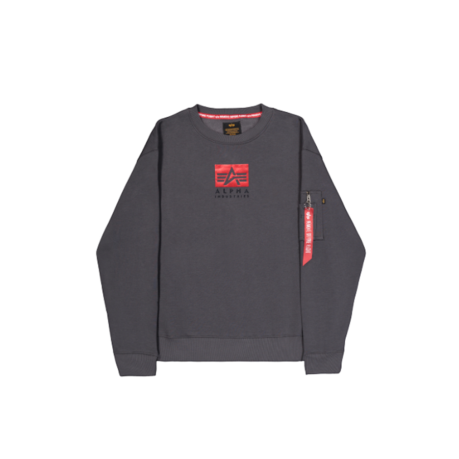 Satin Logo Sweater - vintage grey