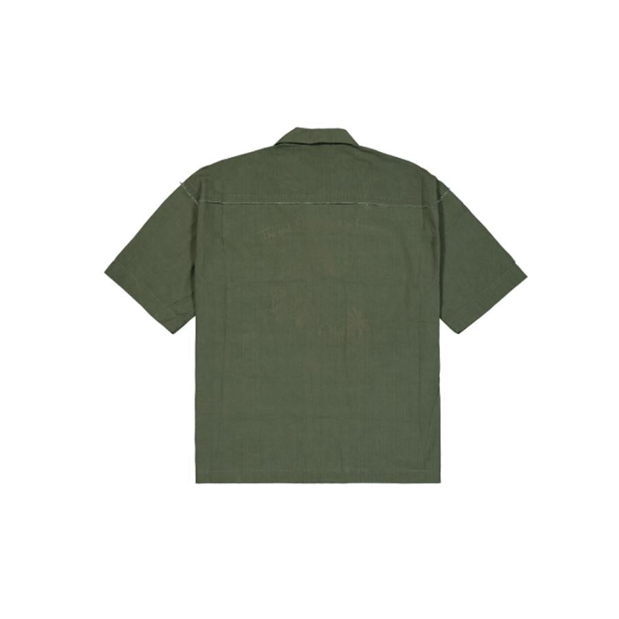 Aloha Safari Shirt - dark olive
