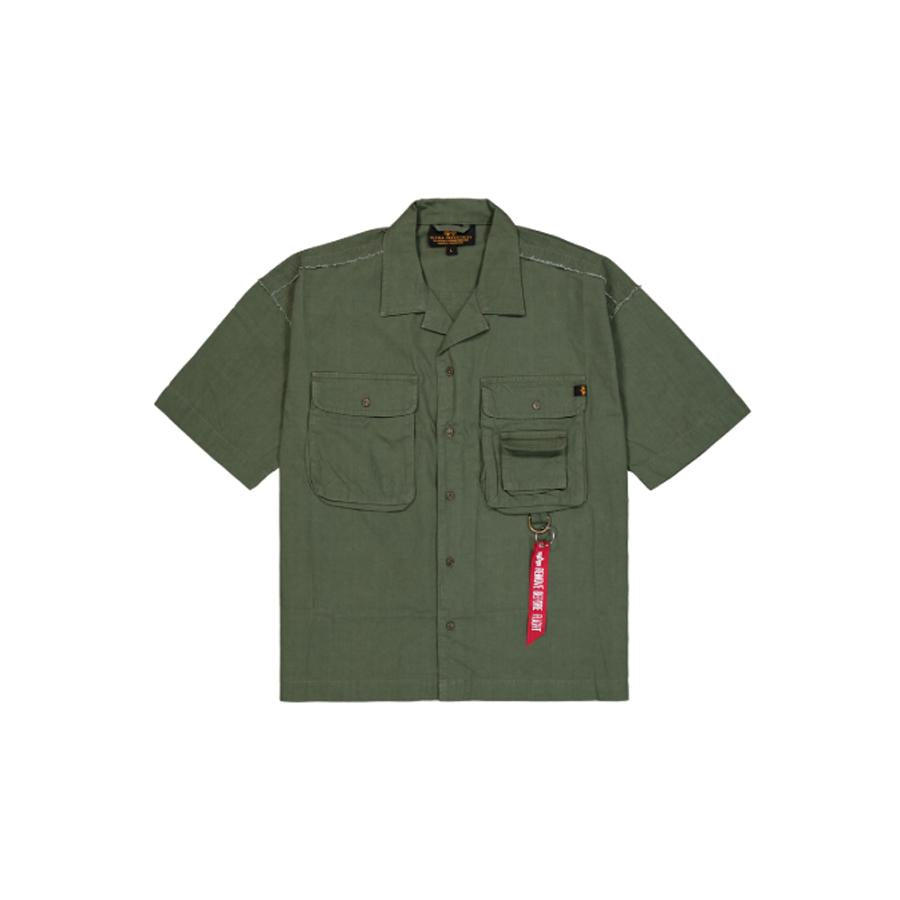 Aloha Safari Shirt - dark olive