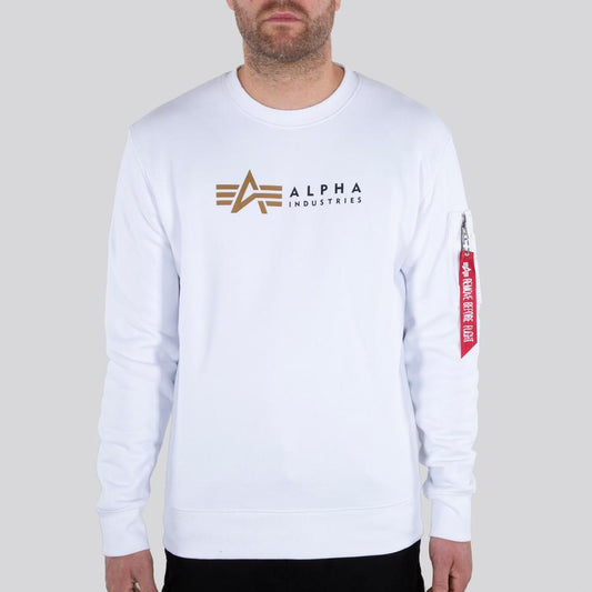 Alpha Label Sweater - white