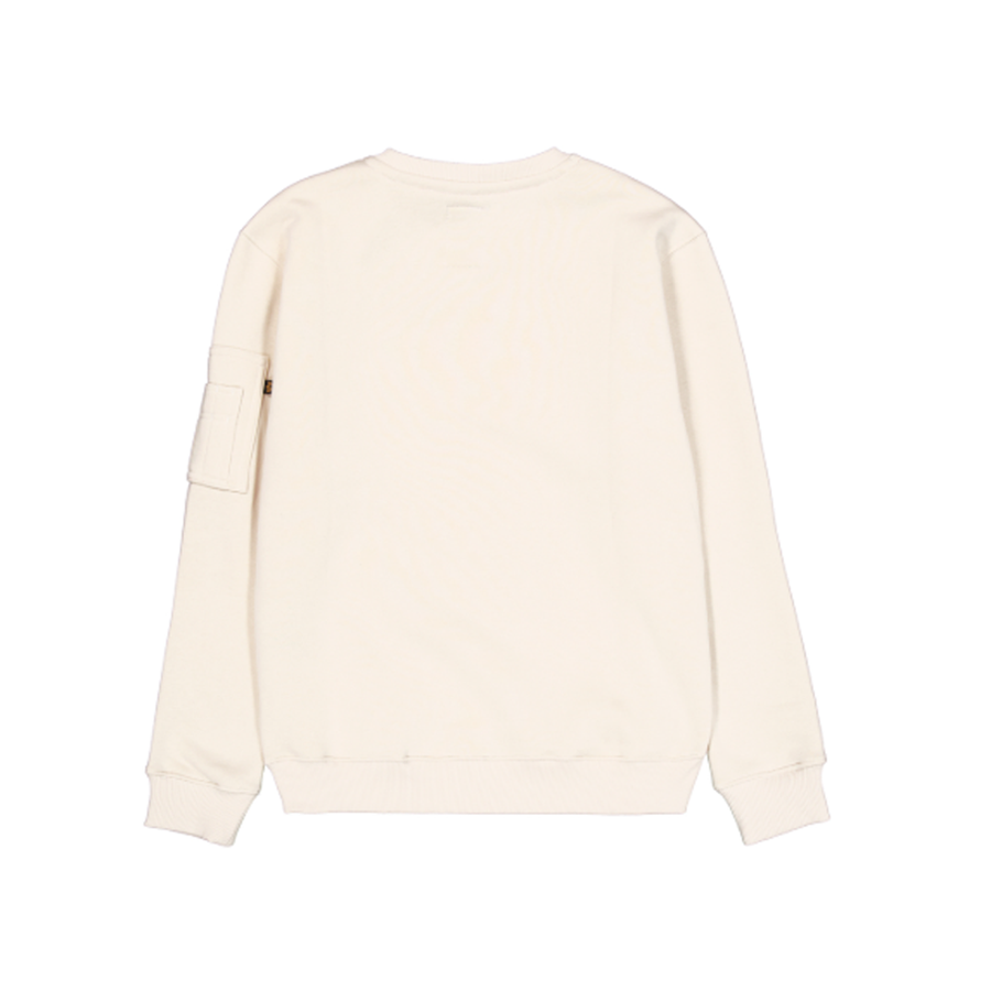Alpha Reflective Print Sweater - vintage white