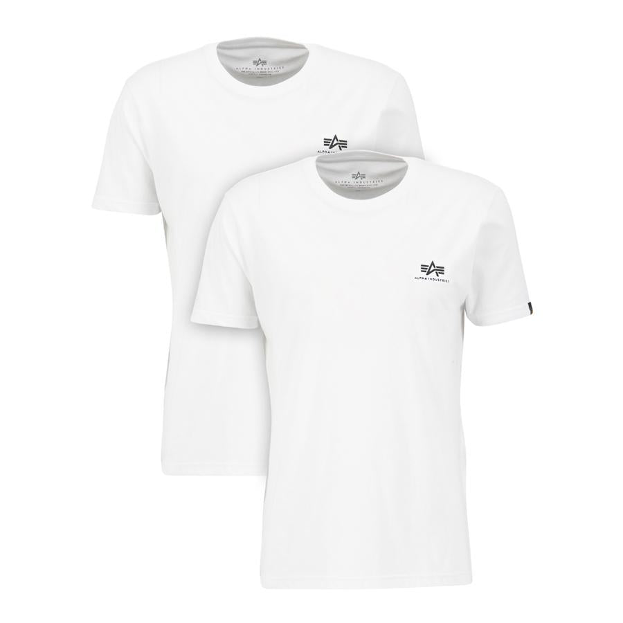 Basic T Small Logo 2 Pack - white/white