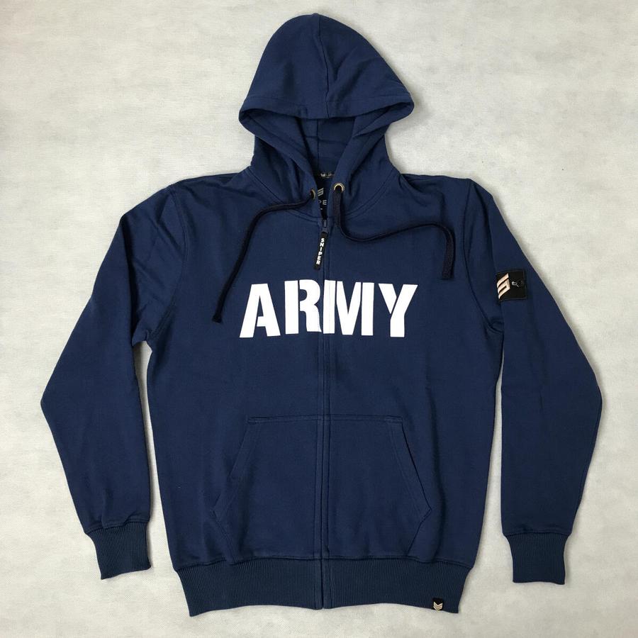 Army Zip Hoody - navy