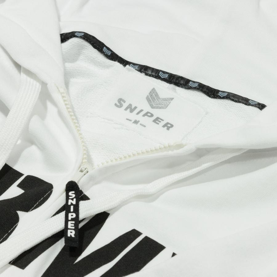 Army Zip Hoody - white