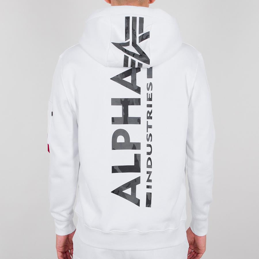 Back Print Hoody Camo Print - white/black camo