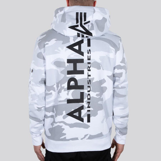 Back Print Hoody Camo - white camo