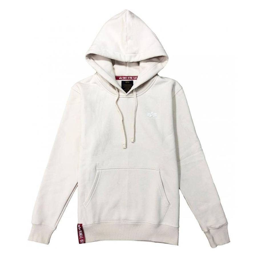 Basic Hoody Small Logo - jet stream white/white