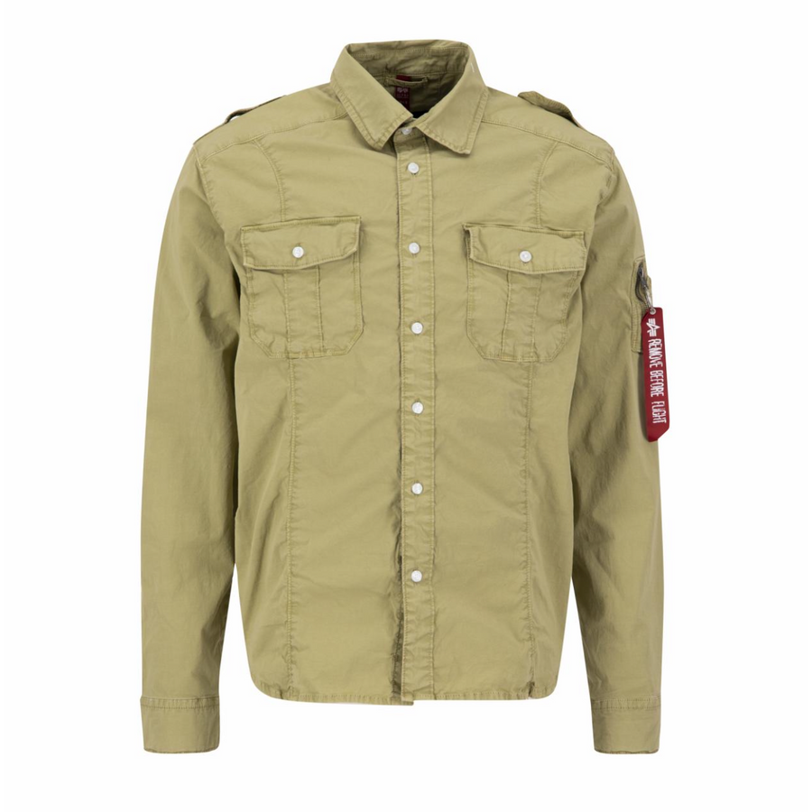 Basic Shirt Slim - sage green