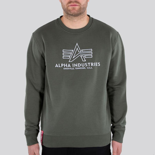 Basic Sweater Embroidery - dark olive