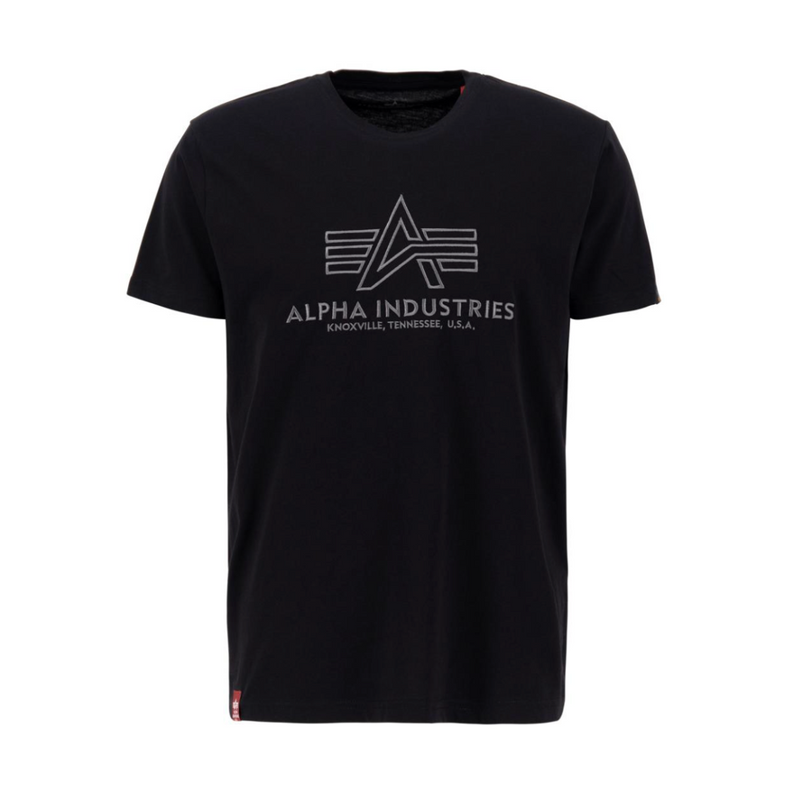 Basic T Embroidery - black/gunmetal