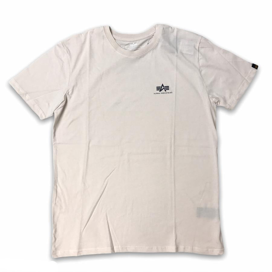 Basic T Small Logo - jet stream white