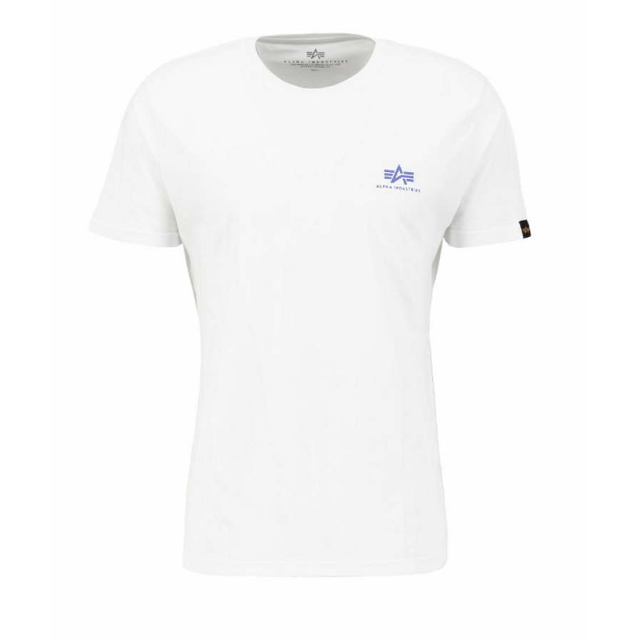Basic T Small Logo - white/electric violet