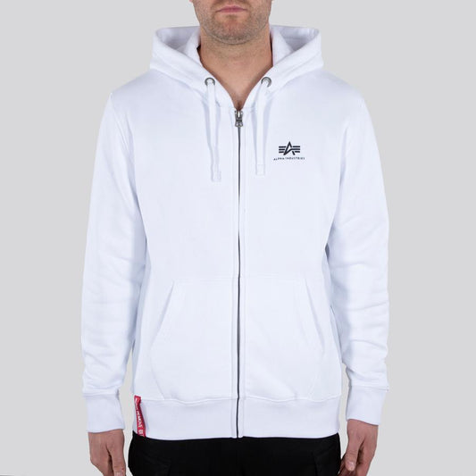 Basic Zip Hoody SL - white