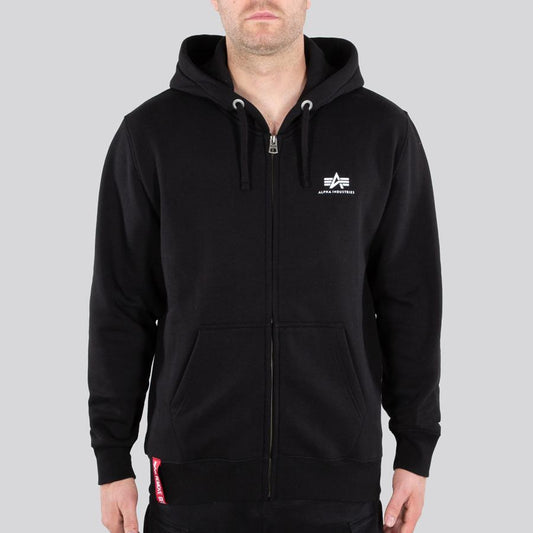 Basic Zip Hoody SL - black