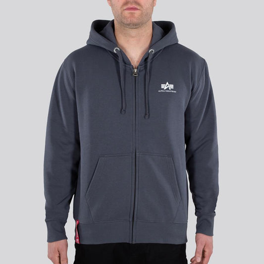 Basic Zip Hoody SL - greyblack