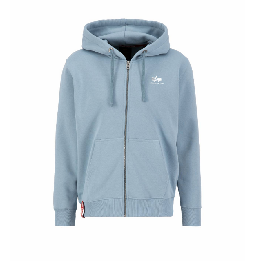 Basic Zip Hoody SL - greyblue