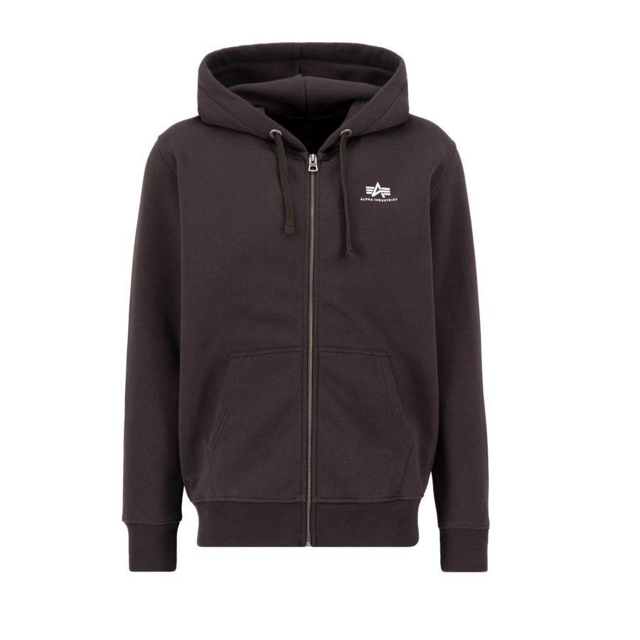 Basic Zip Hoody SL - hunter brown