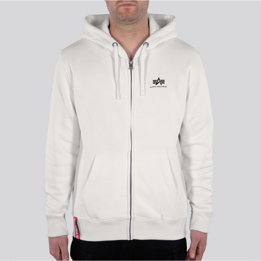 Basic Zip Hoody SL - jet stream white