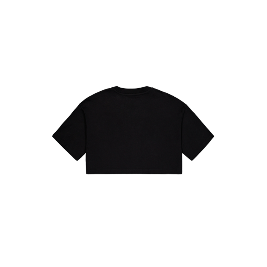 Basic Big Logo Cropped PP T-Shirt Women - black