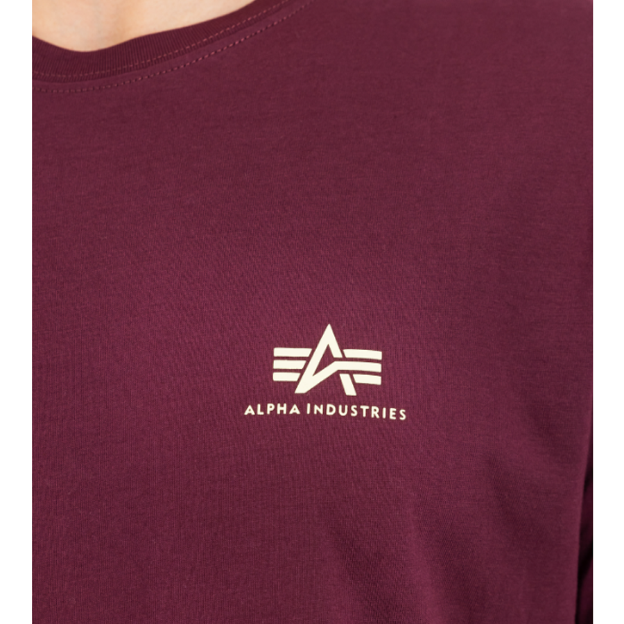 Basic T Small Logo - dark cherry