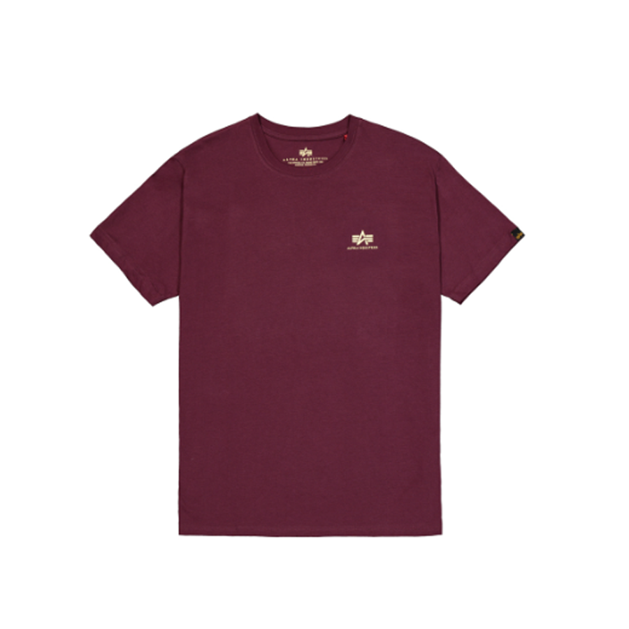 Basic T Small Logo - dark cherry