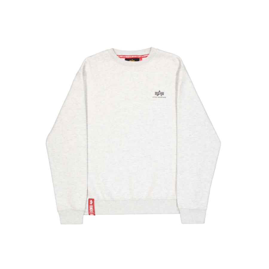 Basic Sweater Small Logo - pastel grey melange