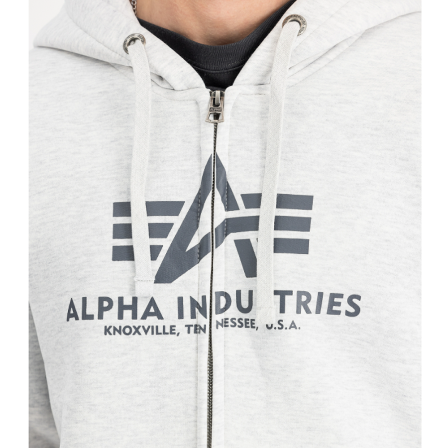 Basic Zip Hoodie - pastel grey melange
