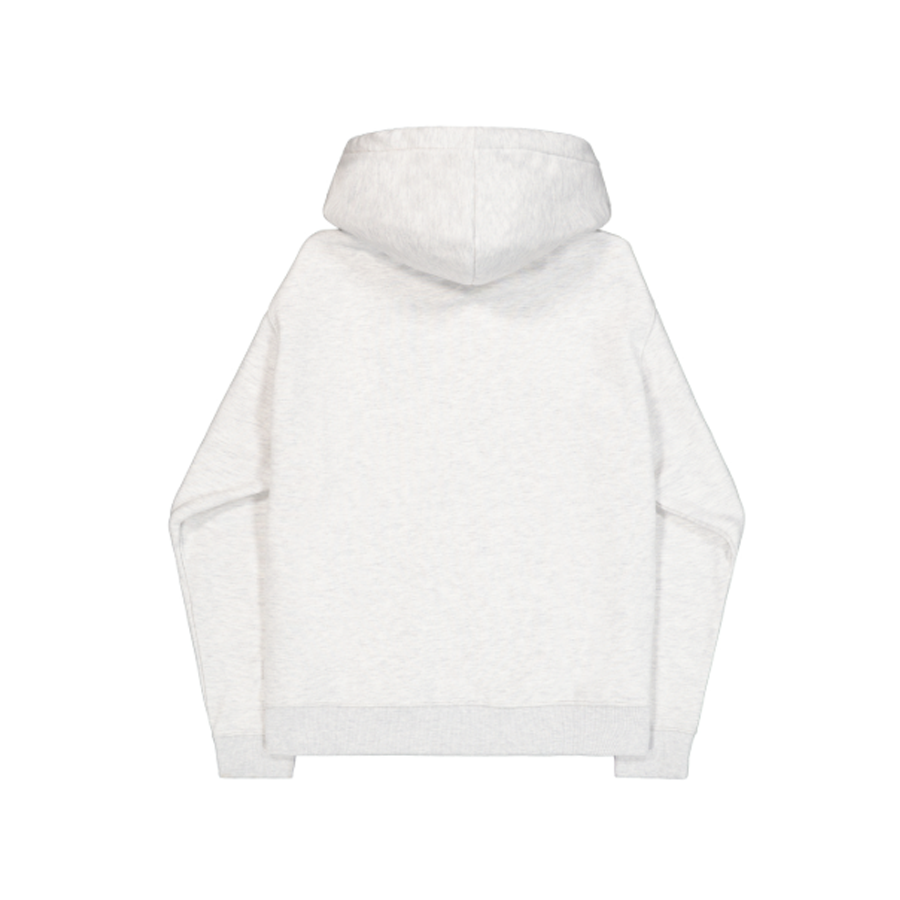 Basic Zip Hoodie - pastel grey melange