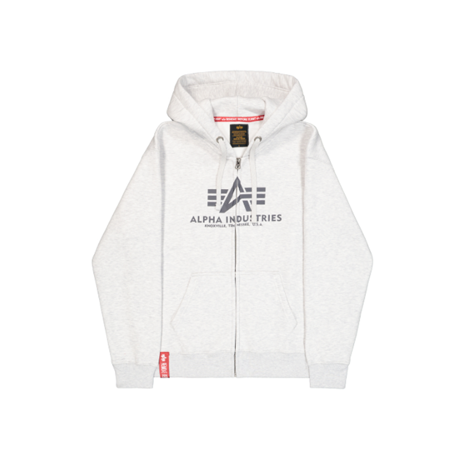 Basic Zip Hoodie - pastel grey melange