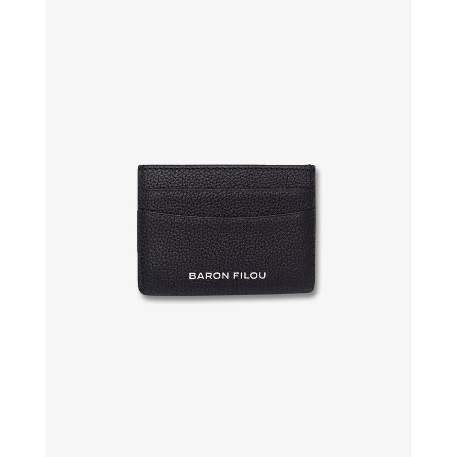Leather Card Holder Filou Head - Black