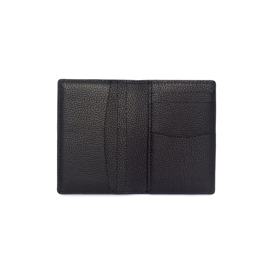 Leather Bi-Fold Card Holder Filou X. - Black