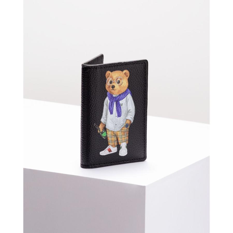 Leather Bi-Fold Card Holder Filou X. - Black