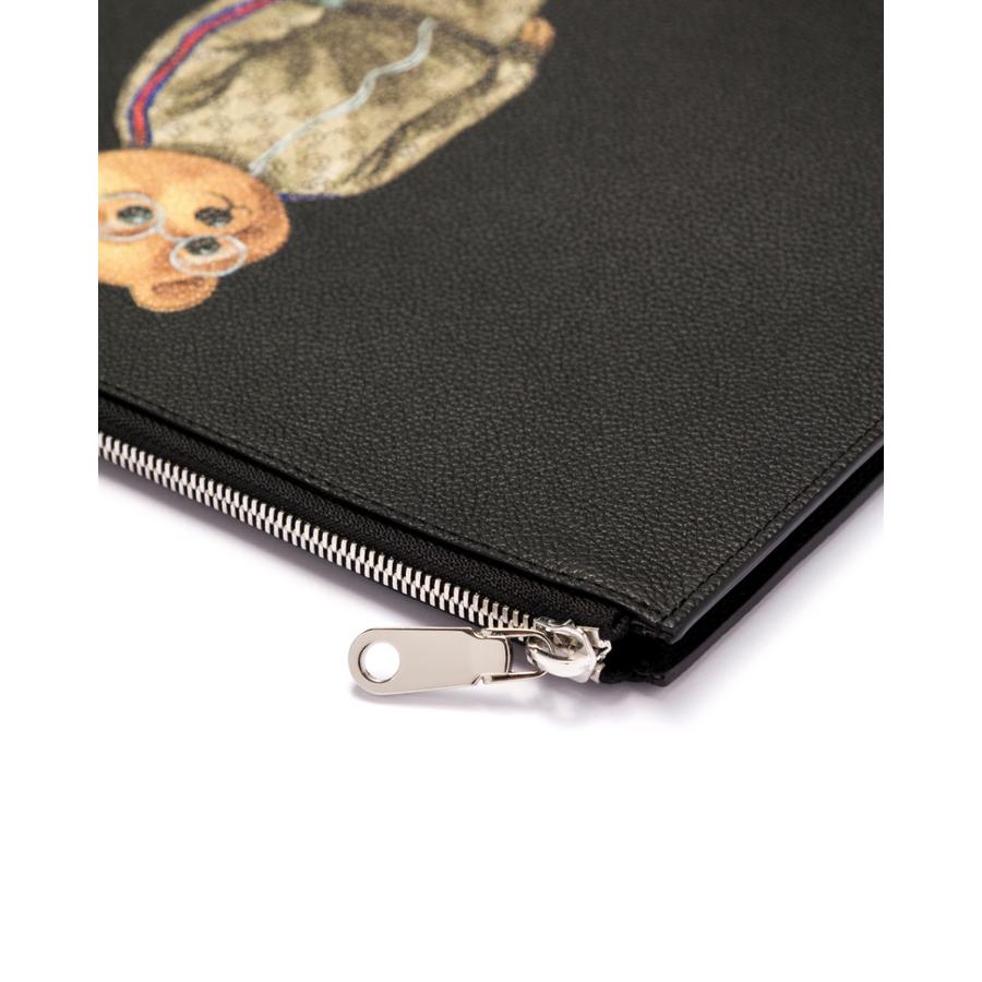Leather Laptop Clutch Filou V. - Black
