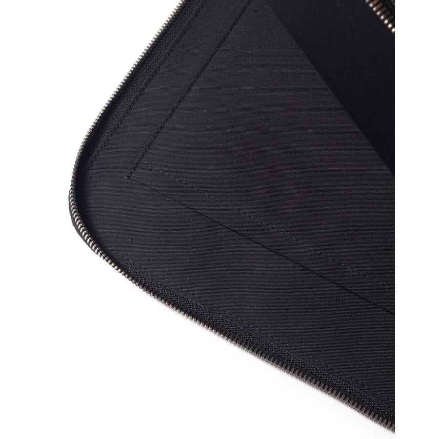 Leather Laptop Clutch Filou V. - Black