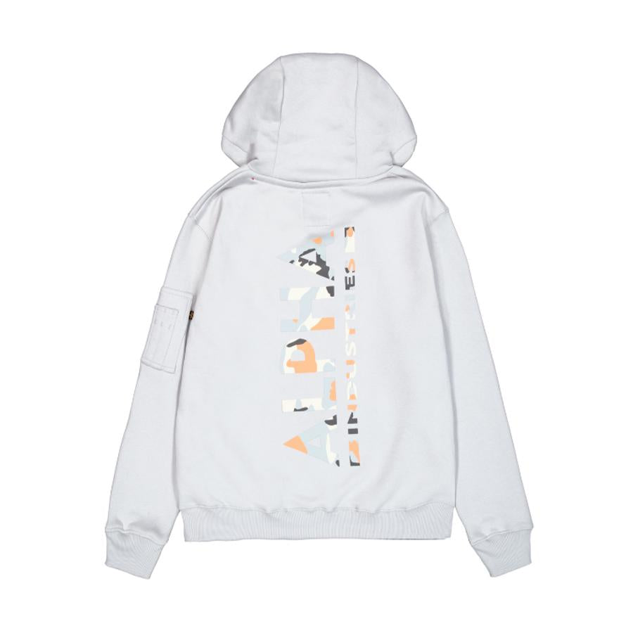 Back Print Hoodie - pastel grey