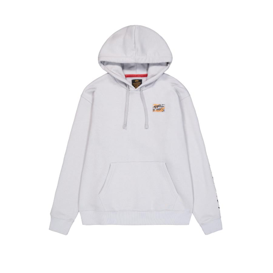 Camo Sleeve Hoodie - pastel grey
