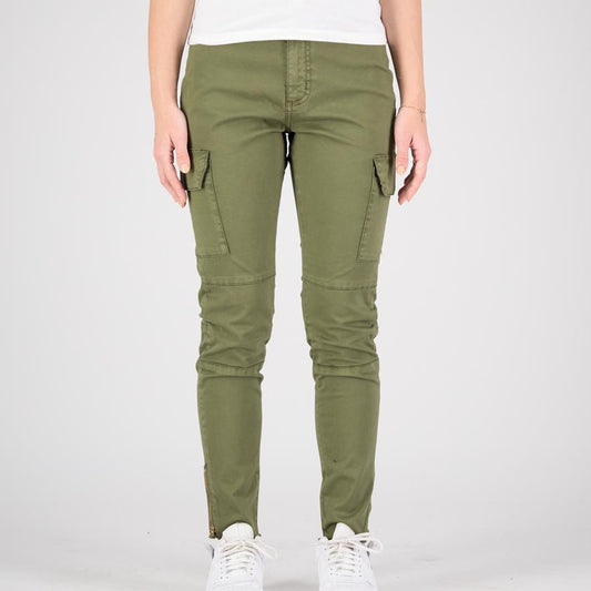 Cargo Zip Pant Woman - olive