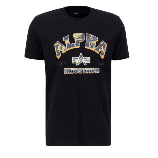 College Camo T - black