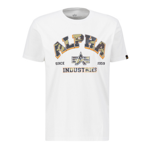 College Camo T - white