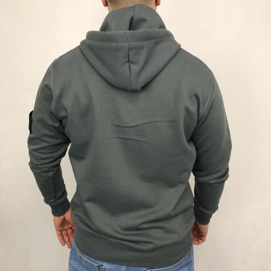 Army Zip Hoody - steel grey